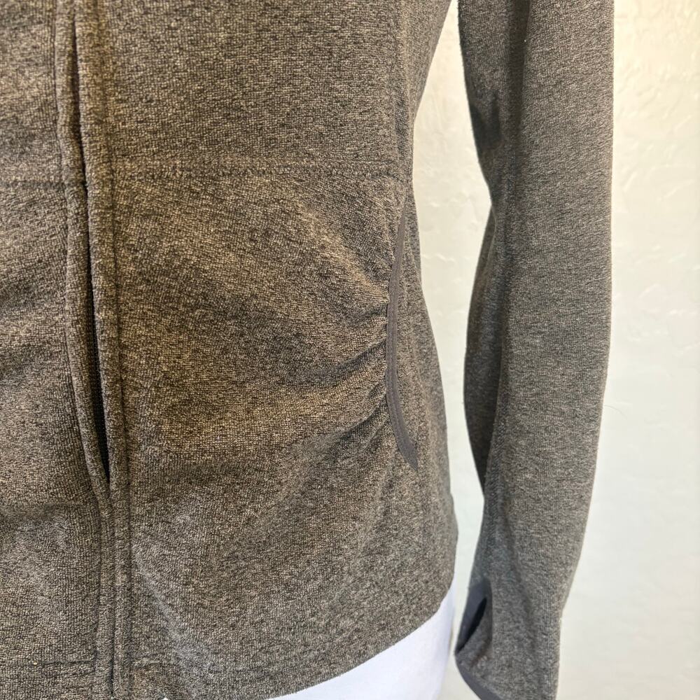 The North Face Women’s Polartec Classic Hooded Full Zip Jacket Gray Heather Sm - Picture 3 of 15